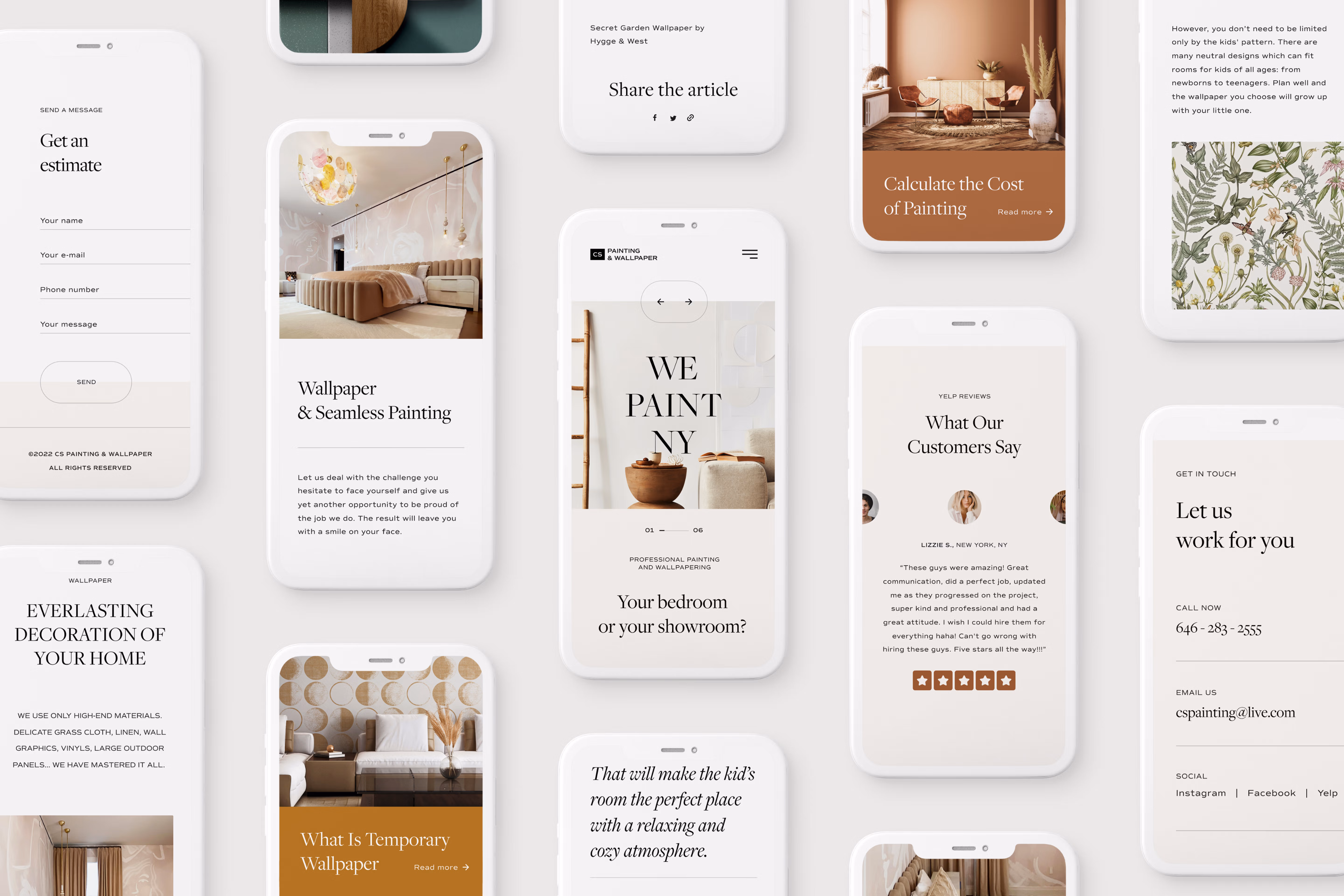 we paint new york webdesign iphone