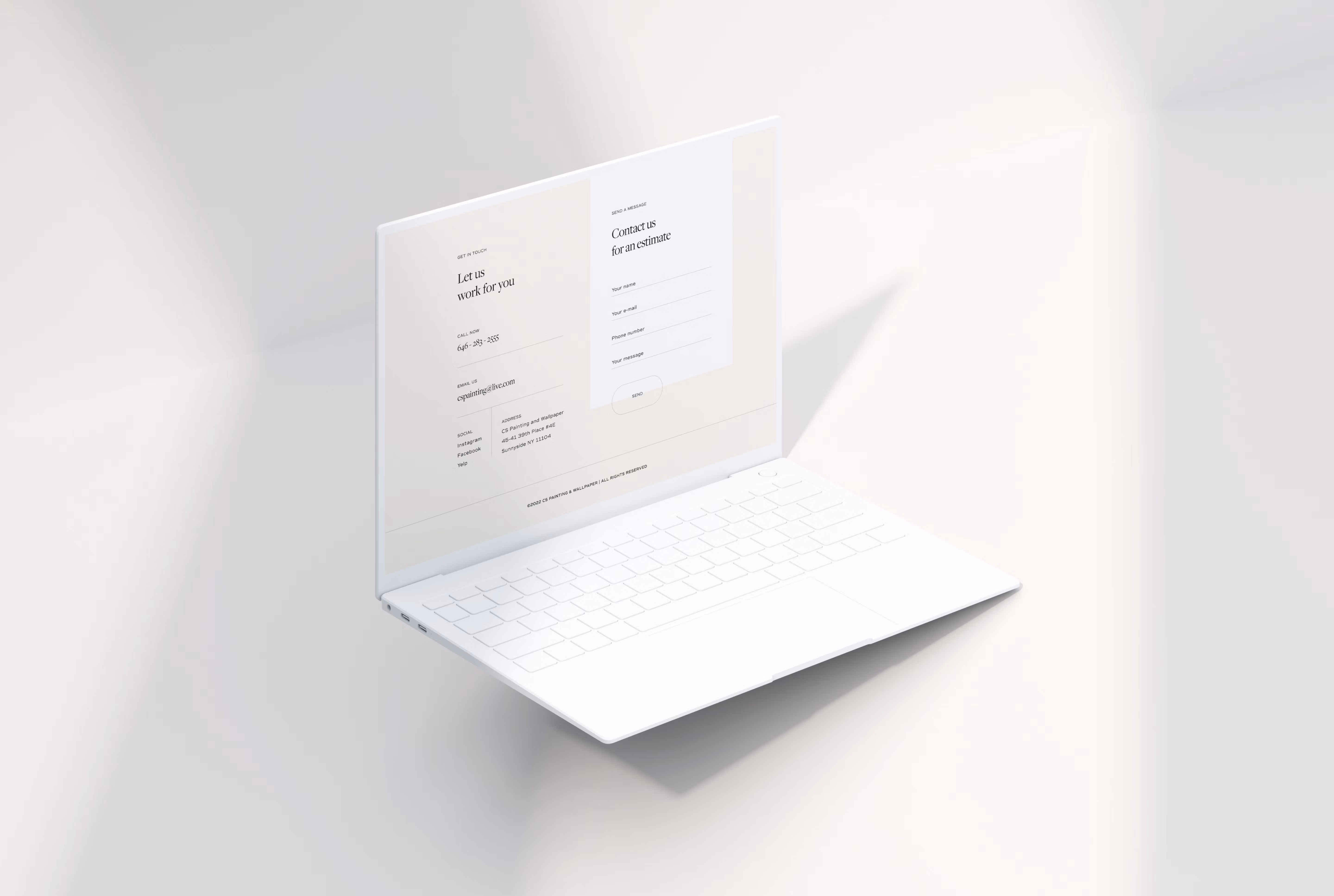 we paint new york webdesign macbook