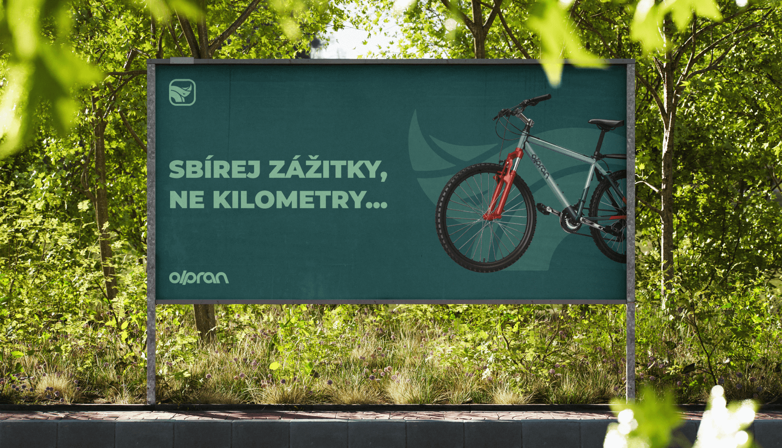 billboard s&nbsp;kolem olpran a&nbsp;sloganem 