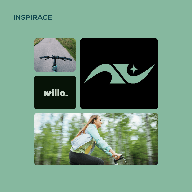 koláž s&nbsp;inspiracemi loga a&nbsp;fotografií