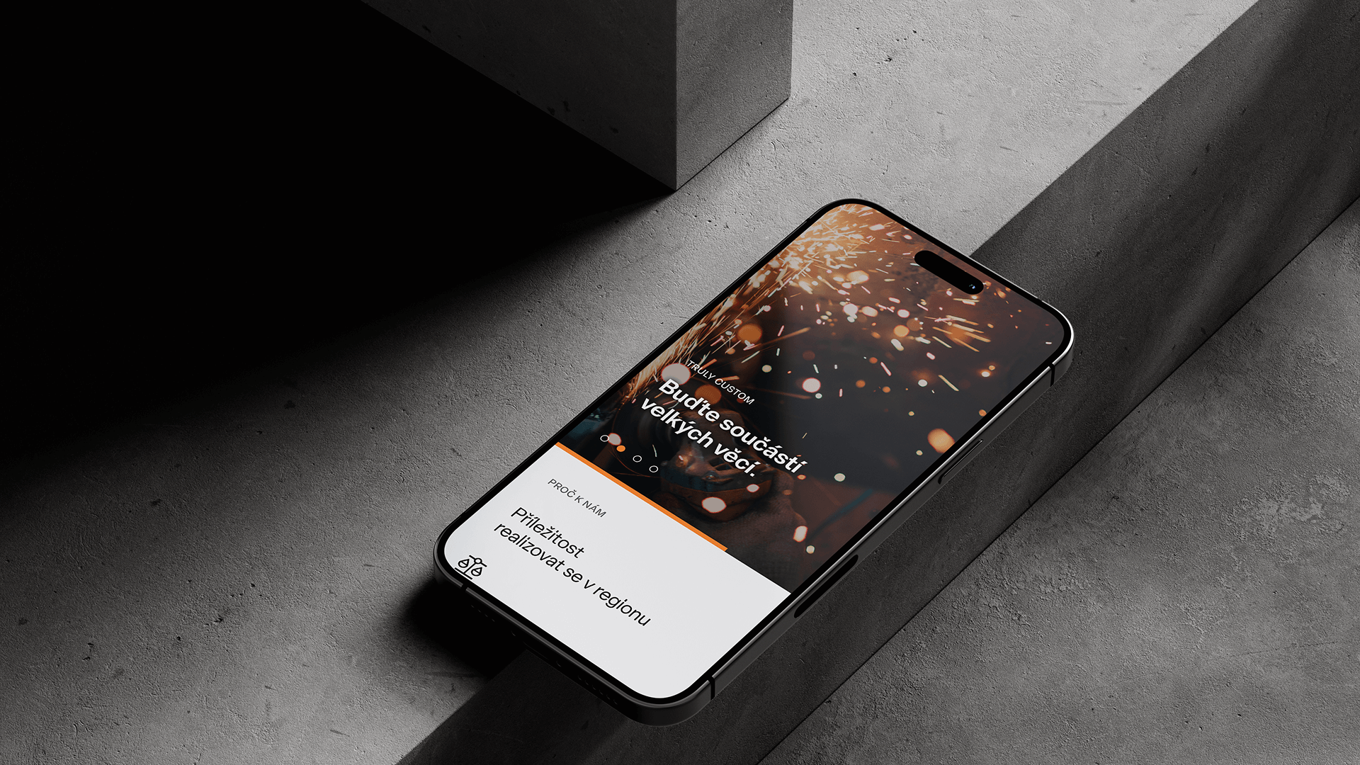 mockup mobilu s&nbsp;náhledem webu
