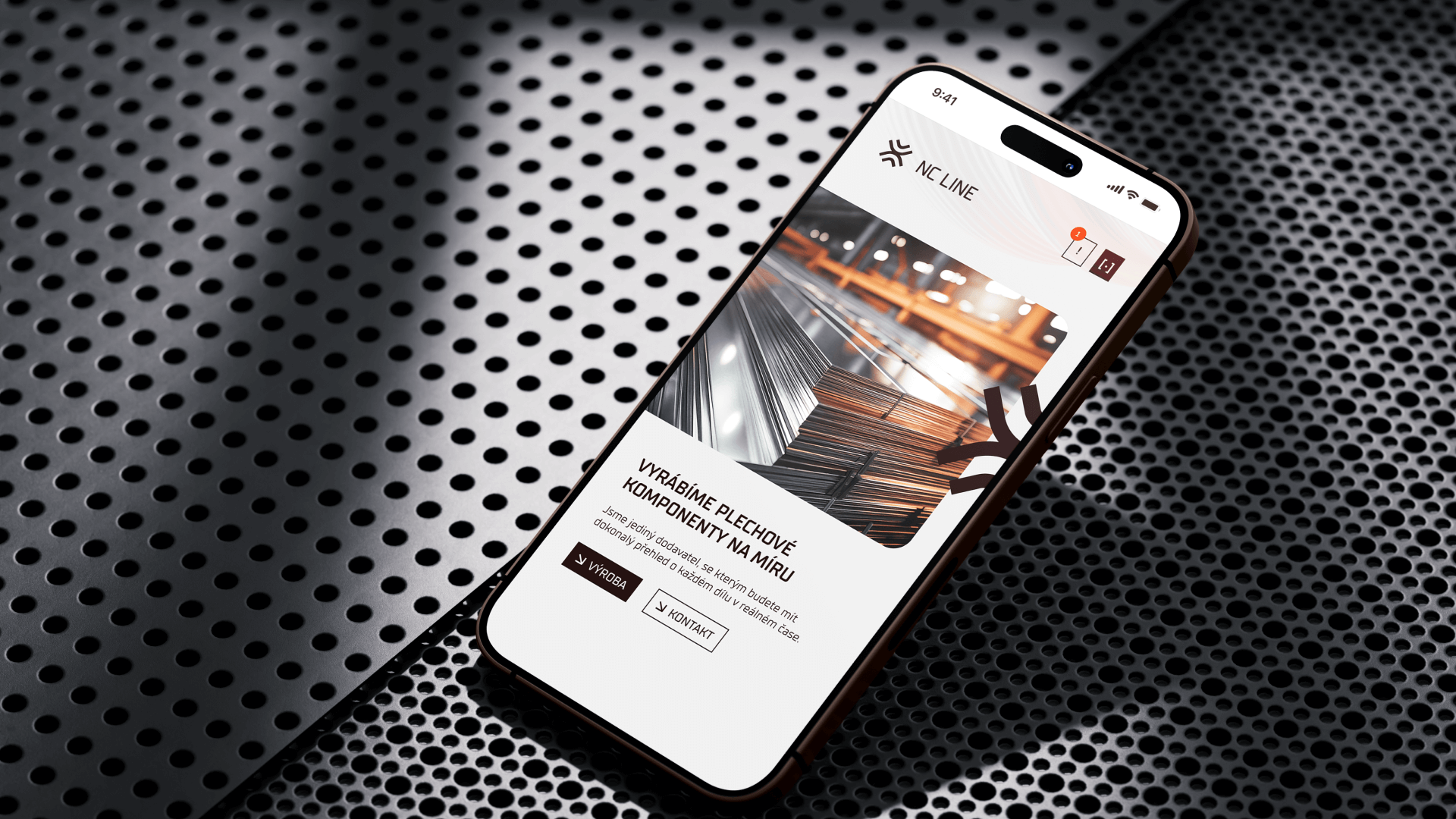 mockup mobilu s&nbsp;návrhem webu
