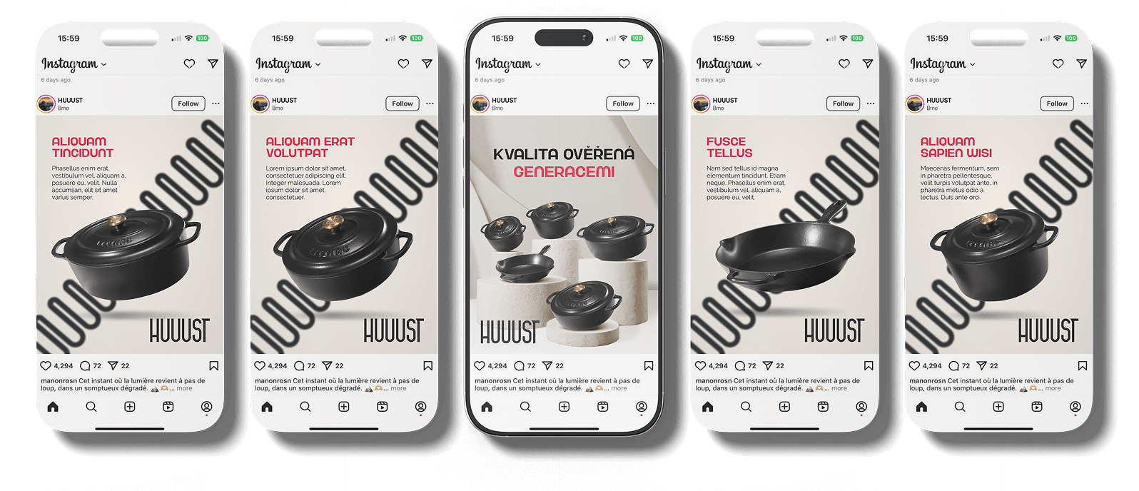 příspěvky na isntagramu